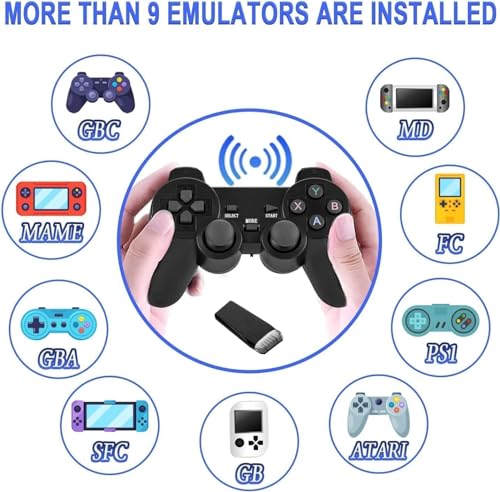 DOMENICO Wireless Retro Video Game Console, Plug & Play Video TV Game 4K Ultra HD Game Stick with 24000+Games Built-in, 64G, 9 Emulators Toy for Kids 4 51D3GmuUMCL