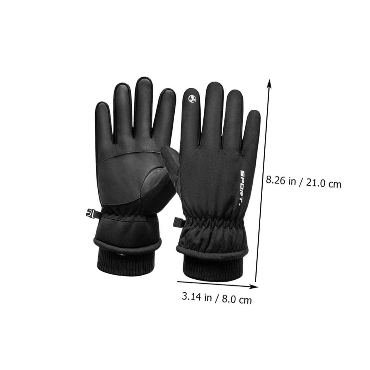 SOESFOUFU 1Pair Cycling Gloves for Winter Sports Full Finger Mittens with Skid Palm Warm Outdoor Riding Gloves for Skiing Hiking and Cold Weather Activities