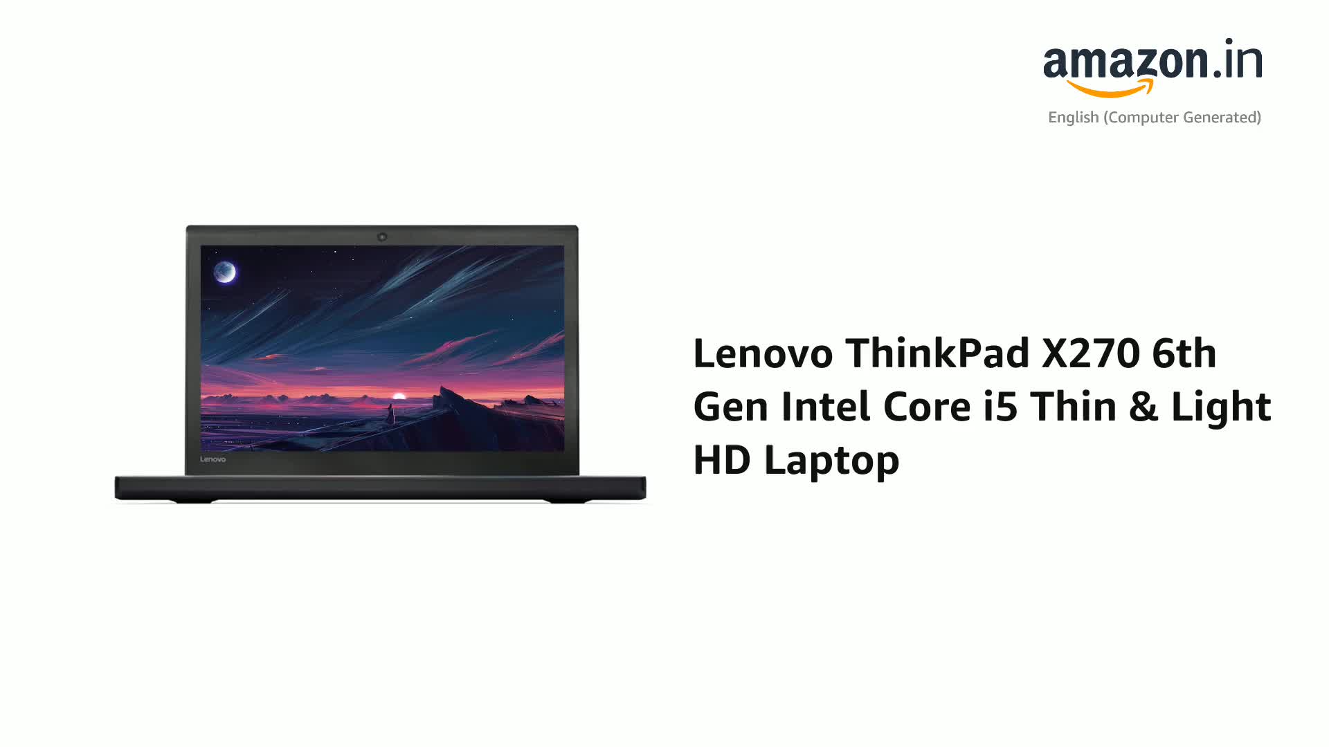Refurbished) Lenovo ThinkPad X270 6th Gen Intel Core i5 Thin