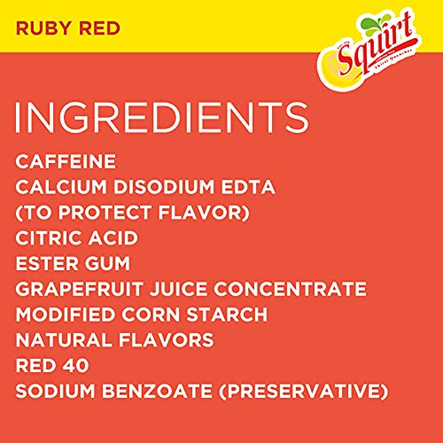 Squirt Ruby Red Grapefruit Soda, 12 Fl Oz Cans, 12 Pack #TOP6