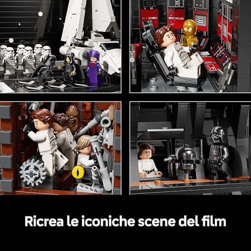 Star Wars 75419 Morte Nera - Set Interattivo UCS da Esposizione per Adulti - 36 Minifigure incl. Luke Skywalker, Han Solo e Darth Vader - Regalo da Collezione per i Fan di Una Nuova Speranza - Lego - Immagine 5