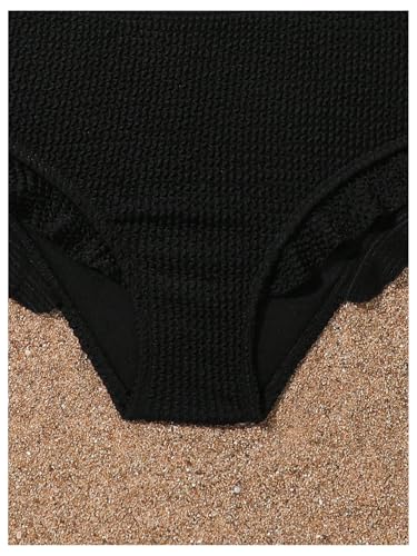 Image of Floerns Girl's 2 Piece Bathing Suit Ruffle Trim Summer Bikini Swimsuit