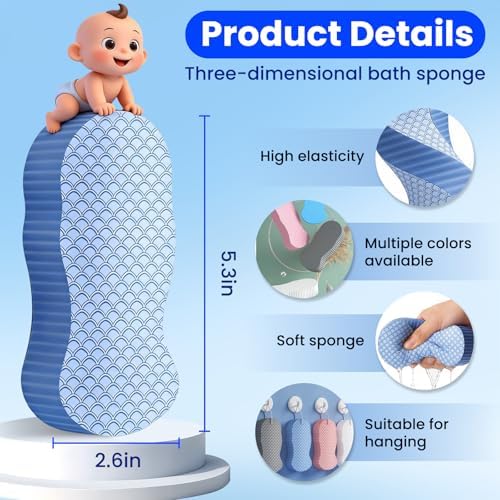 8PCS Dead Skin Remover Exfoliating Sponge for Women