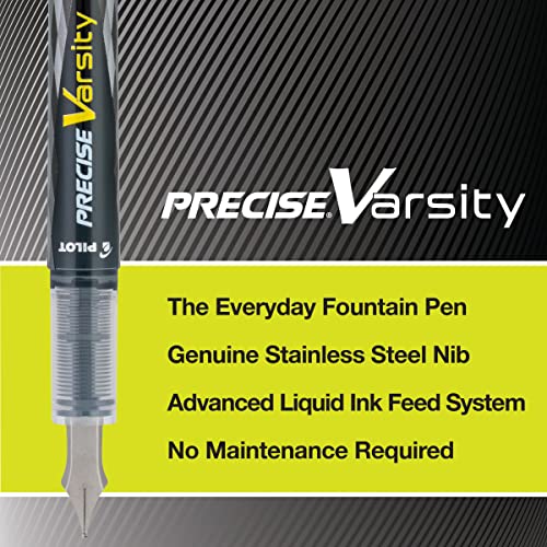 PILOT Precise Varsity Pre-Filled Fountain Pens, 1.0mm, Multicolor, 7-Pack - image 2