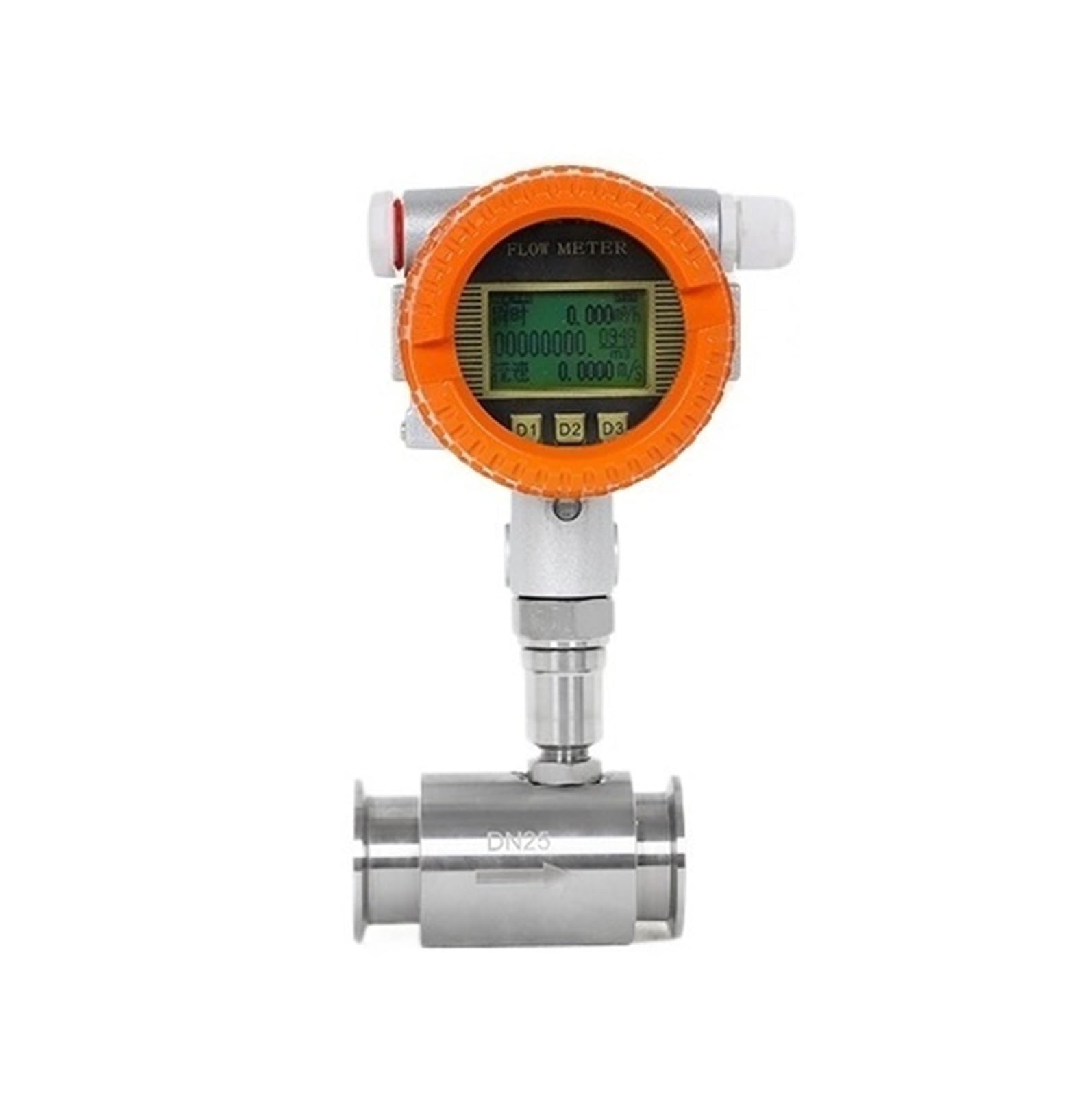 PXQCHAVLN Liquid Flow Meter Water Sensor Digital Stainless Steel(DN40+485)