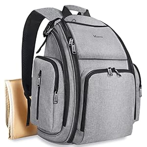 Diaper Bag Backpack, Large Multifunction Waterproof Travel Baby Nappy Changing Bag for Dad Mom with Insulated Pockets…