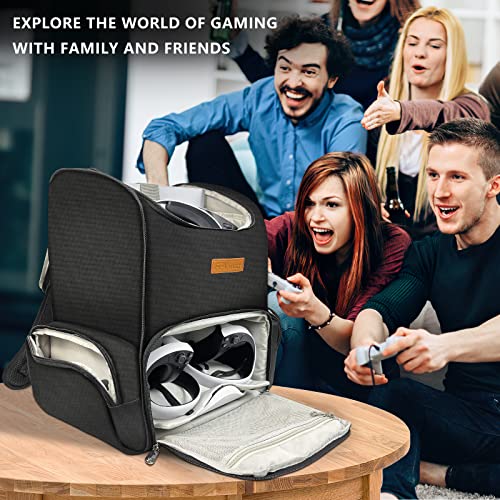FPVtosky - Mochila para PS5 y PSVR2, 2 en 1, gran bolsa de viaje para PlayStation VR2 y PS 5, funda de almacenamiento protectora compatible con los accesorios de juego PlayStation 5 y PS VR2 - imagen 6
