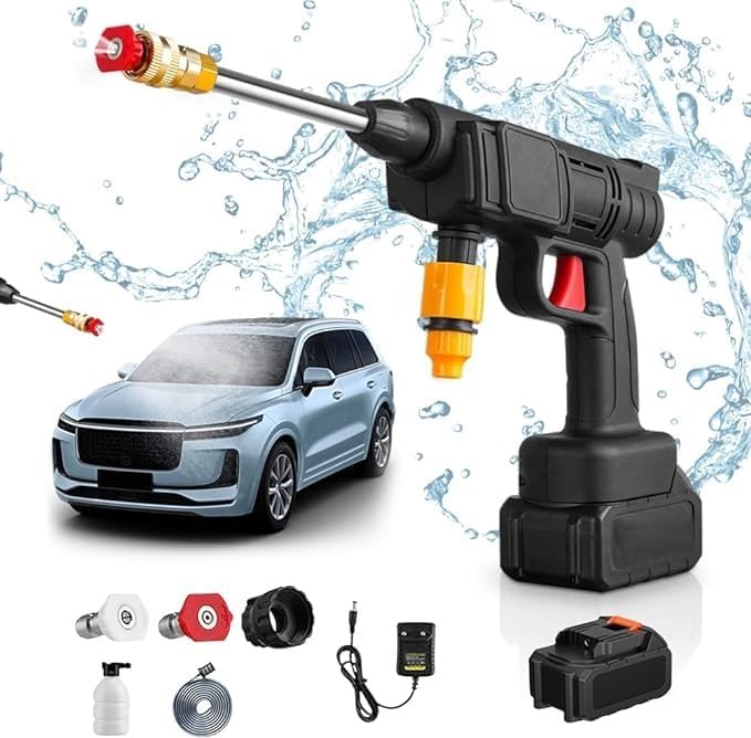 Zorzel High Pressure Car Washer, 48V Cordless Powerful Washer Gun with Rechargeable, Multi Cleaning Works Like Car & Bike Washing, Gardening & Home Cleaning Works-picture-26