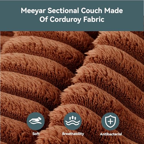 Image of Cloud Modular Sectional Sofa with L-Shaped Chaise, Orange | Deep Seat