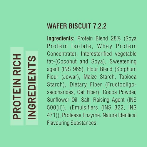 Image of RiteBite Max Protein Choco Temptation 10g Protein Millet Wafer Bars (Pack of 12), No Maida, No Palm Oil, Zero Added Sugar, Crunchy Wafer Snack, 480g