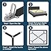 Jaxbo Bed Sheet Straps Fasteners Suspenders Grippers Clips, Triangle Shape, Adjustable Crisscross Corner Holder Fit for Twin/Queen/King, Black