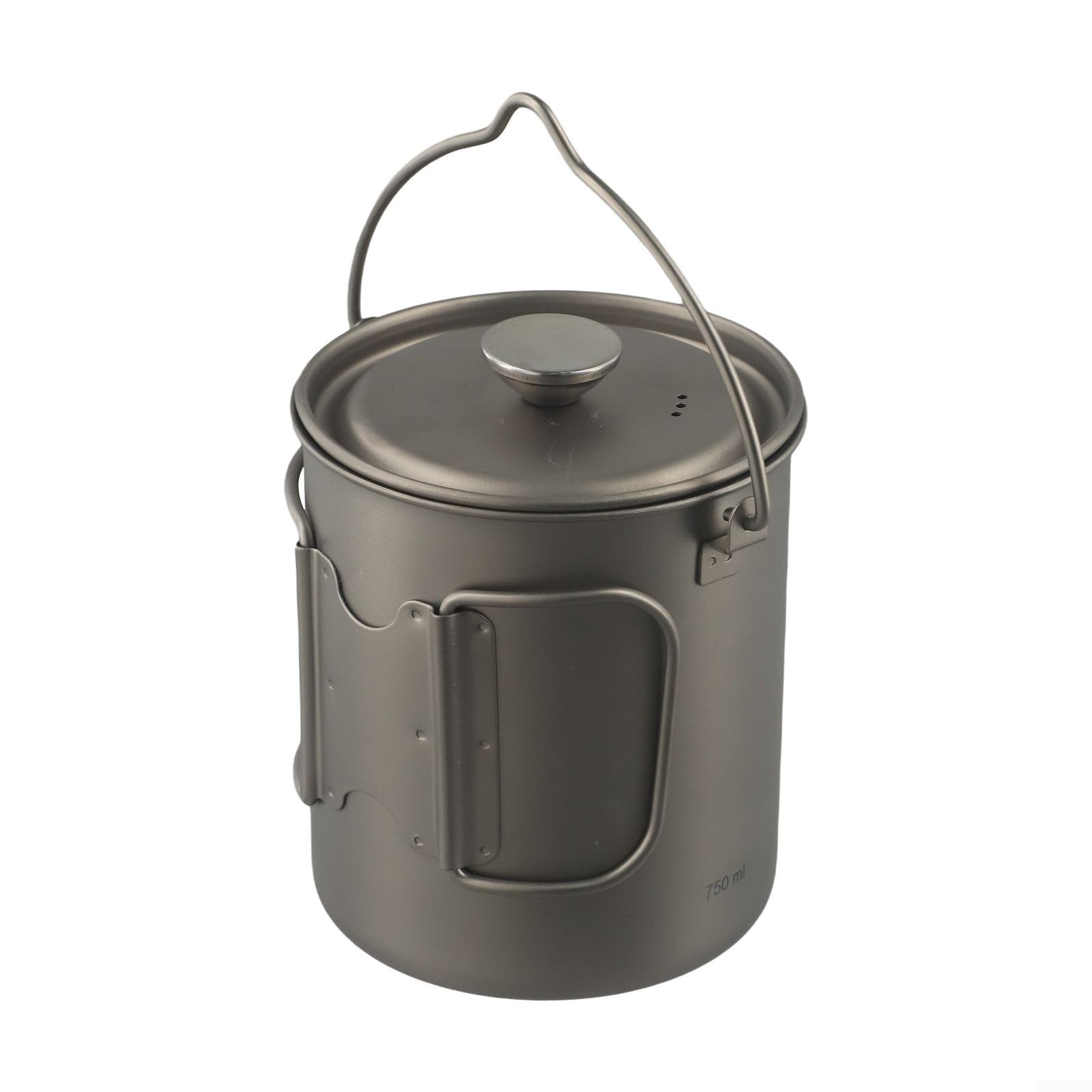 Prensa de café portátil de 750 ml para prensa francesa al aire libre, cafetera manual compacta con filtro de malla fina, ideal para acampar y senderismo, olla gris de 3.7 x 4.3 pulgadas