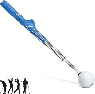 Gloryboom Telescopic Club, Retractable Golf Swing Training Aid, Golf Grip Trainer with Click Feedback, Strength & Tempo Training for Chipping Hitting, for Right & Left-Handed Golfers