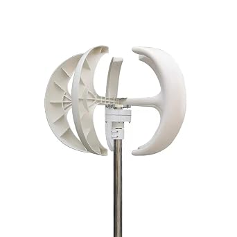 Vertical Wind Turbine Generator 2kw Windmill 12v 24v 48v Low Noise Wind Speed Start With MPPT Charge Controller For Home UseBianco,Turbine Only,Onecolor