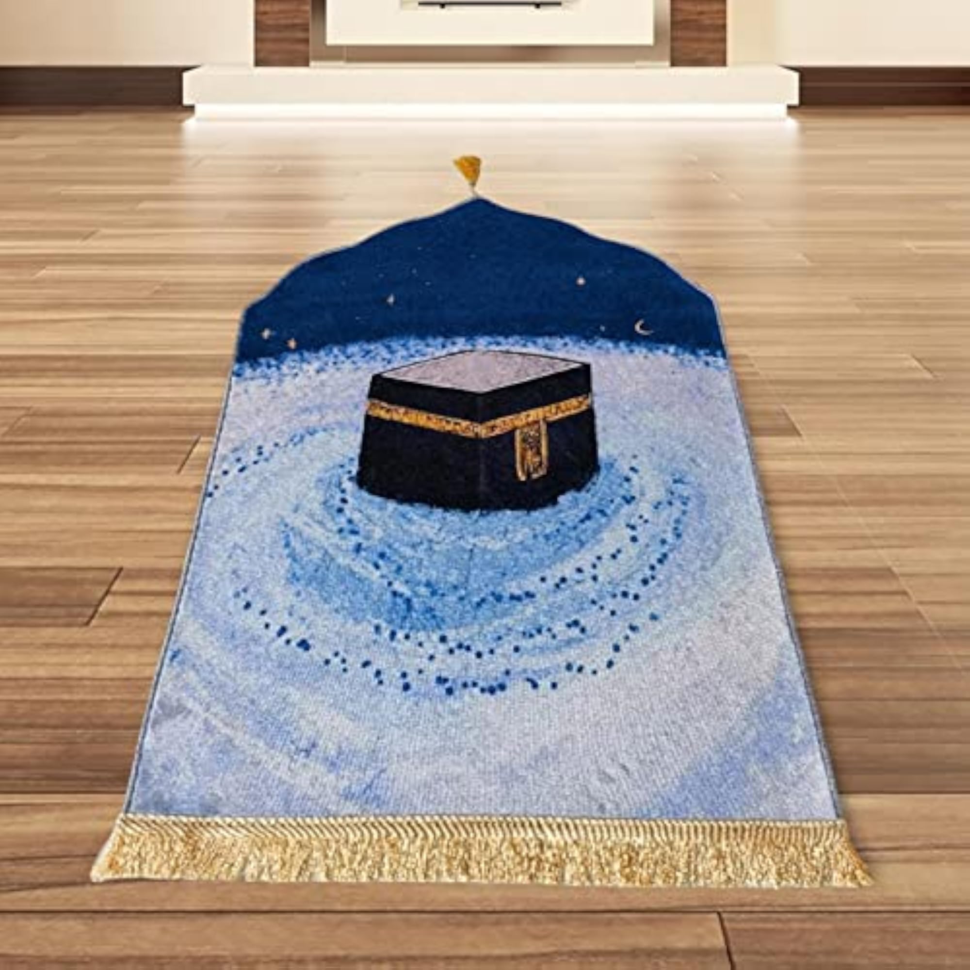 Islamic Turkish Janamaz Prayer Rug, Star Sky Design