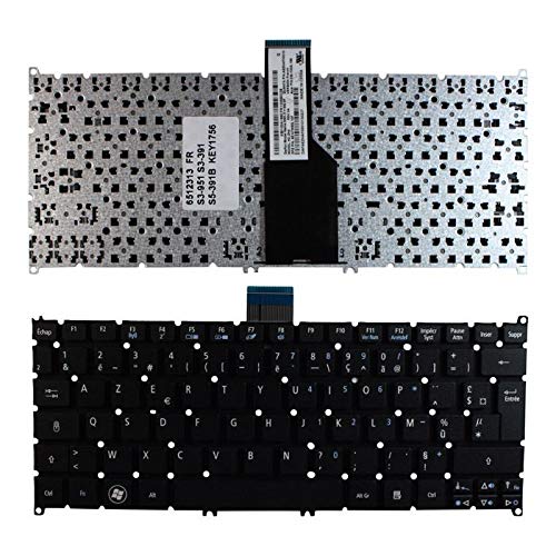 Clavier portable Acer Aspire S3-391-33214 pièce rechange AZERTY français noir