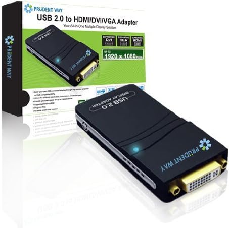 PWI-USB-HDV - USB 2.0 DVI/VGA/HDMI Multiscreen Adapter, Easily Connect Extra Monitors(TV) to Your Laptop or Desktop PC's USB Port