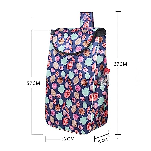 Borse per Carrello della Spesa - Borsa portaoggetti Impermeabile in Tessuto Oxford da 43 Litri, Borsa per la Spesa di Grande capacità, Borsa di Ricambio Pieghevole Portatile per ca