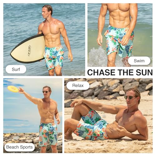 Image of Kanu Surf Men's Big Viper Extended Size Stripe Swim Trunk