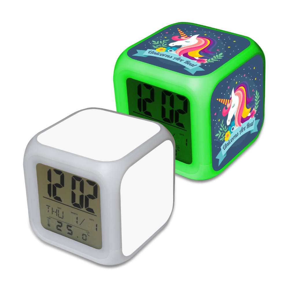 Buy innosub Sublimation Blank Digital LED Color Change Alarm Clock with