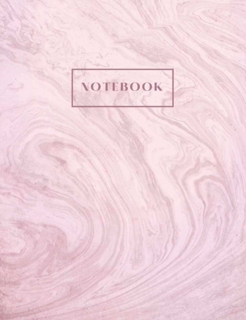 Journal: Elegant Pink Marble with Mauve Lettering - Marble & Pink Journal | 240 ruled paged | 7.44 x 9.69 inches