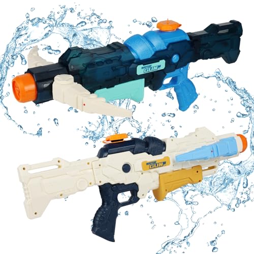 ZWOOS Pistola ad Acqua, 2 Pezzi Pistola ad Acqua per Bambini e Adulti, Pistole a Lungo Raggio da 8...