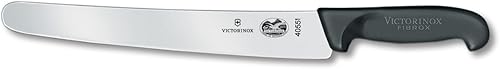 Miniatura 8 de Victorinox cuchillo para rebanar con filo Granton de 12 pulgadas con mango Fibrox Fibrox Pro Negro