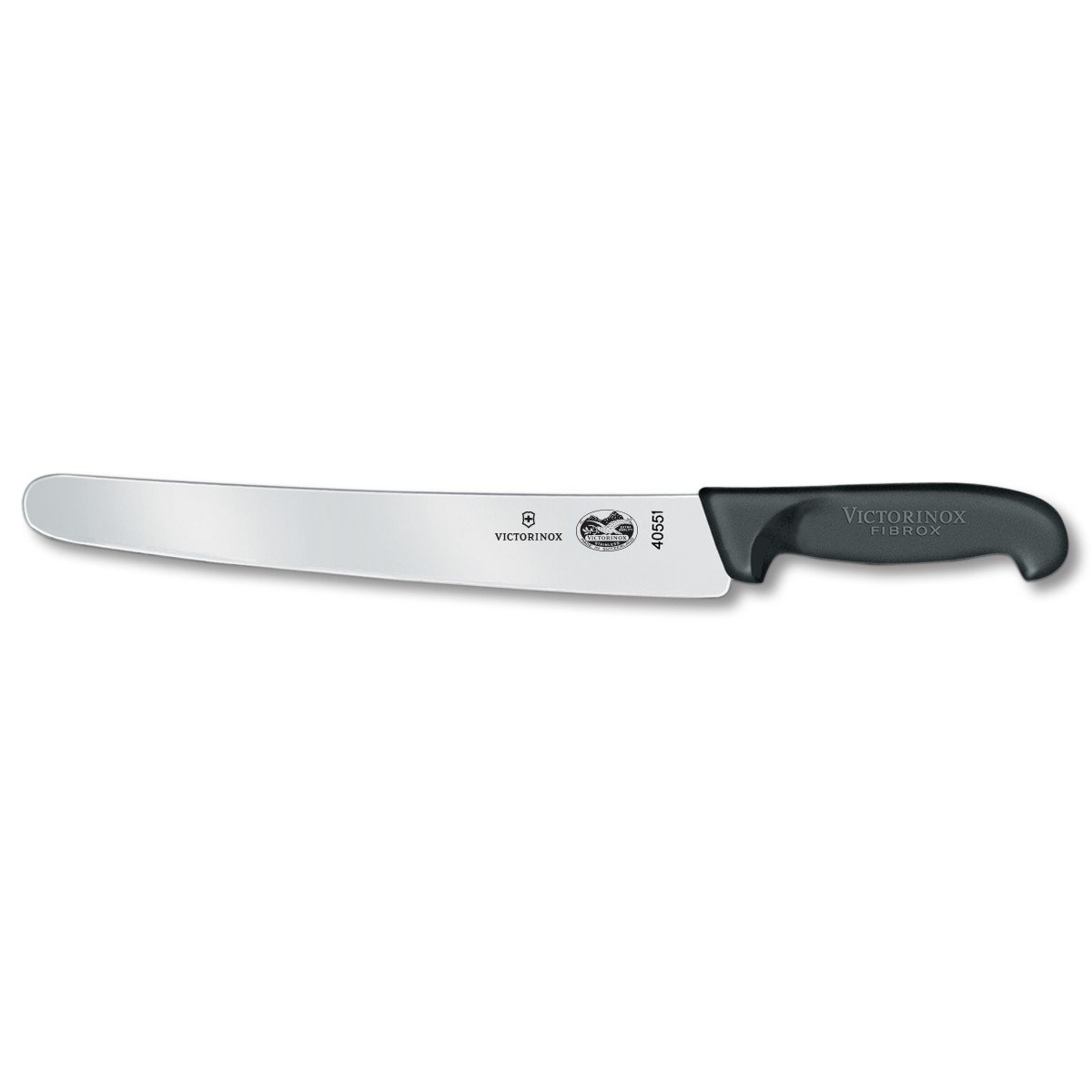 Victorinox Cutlery Wavy Edge Slicing Knife, Black Fibrox Handle