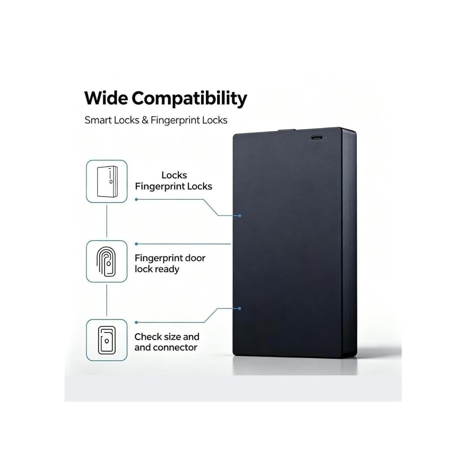 Batteria For Blocco Impronte Digitali Da 5000 MAh, For YC03D P-P-P+P+