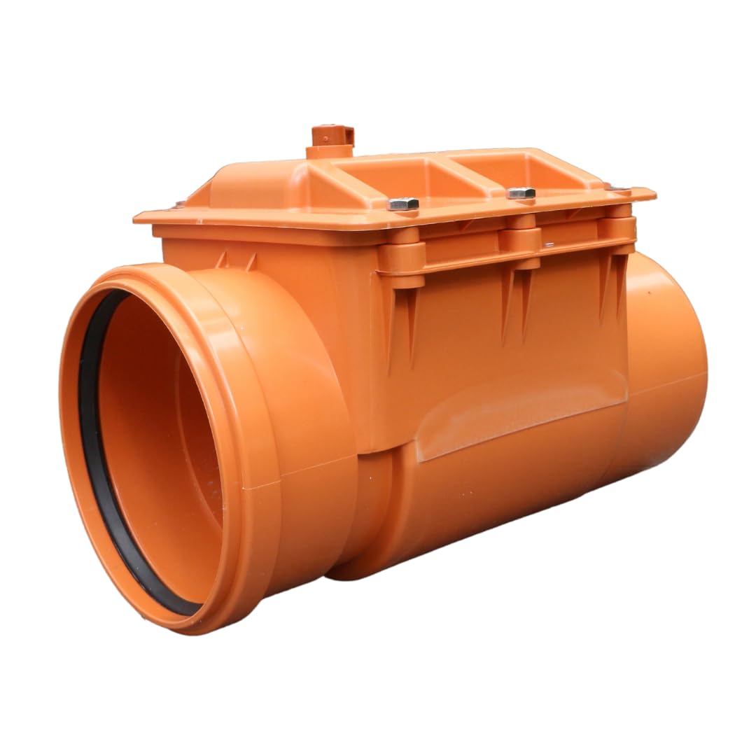 Clapet Anti-Retour Avec Verrouillage Ø 50 à 200 en Orange et Gris au Choix (DN 200 Orange)