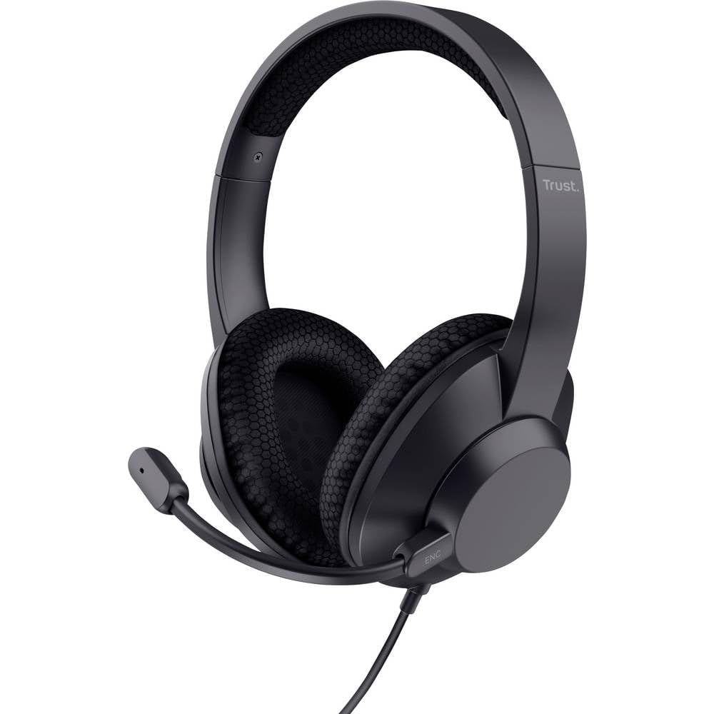 Trust Ayda Max Over-Ear USB PC Headset with ENC Noise Cancelling Microphone, Padded Headband, 1.8m Cable, 85% Recycled Plastic, Wired USB C Headphones with Mic for Laptop Computer Mac Teams, Black-image-37