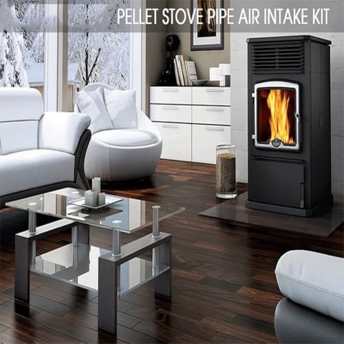 Kit de ventilación de estufa de pellets de acero inoxidable con manguera de 60 pulgadas 6