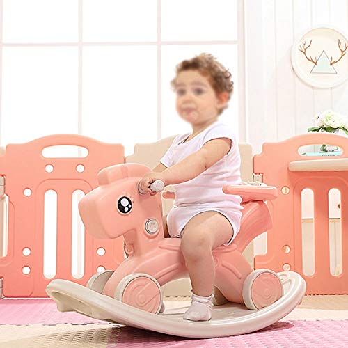 YWSZJ 2 in 1 Kinder Trojaner Schaukelpferd Kinder Flaschenzug Stuhl Multifunktionales Sicherheitsspielzeug Mit Musik… – Bild 3