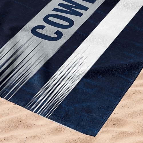 Image of Northwest NFL Dallas Cowboys Microfiber Beach Towel, 30 x 60 Inches - Quick Dry, Sand Resistant, Lightweight, Highly Absorbent, Blitz Design