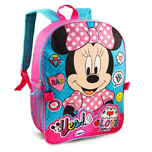 Disney Studio Disney Minnie Mouse Backpack With Lunch Box For Girls - 5 Pc Bundle With Large 16 Minnie Mouse Bag, Insulated Lunch Bag, Stickers, And More (Minnie School Supplies) #TOP1