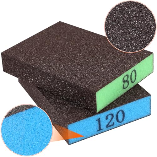 image for Romeda 8-Pack Sandpaper Block, Four Grits Per Pack 60/80/120/220, Wash