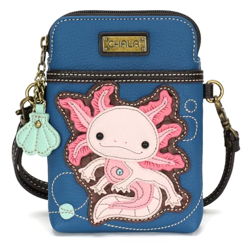 Image of CHALA Ocean Collection Cell Phone Crossbody Purse-Women PU Leather /Canvas Multicolor Handbag with Adjustable Strap