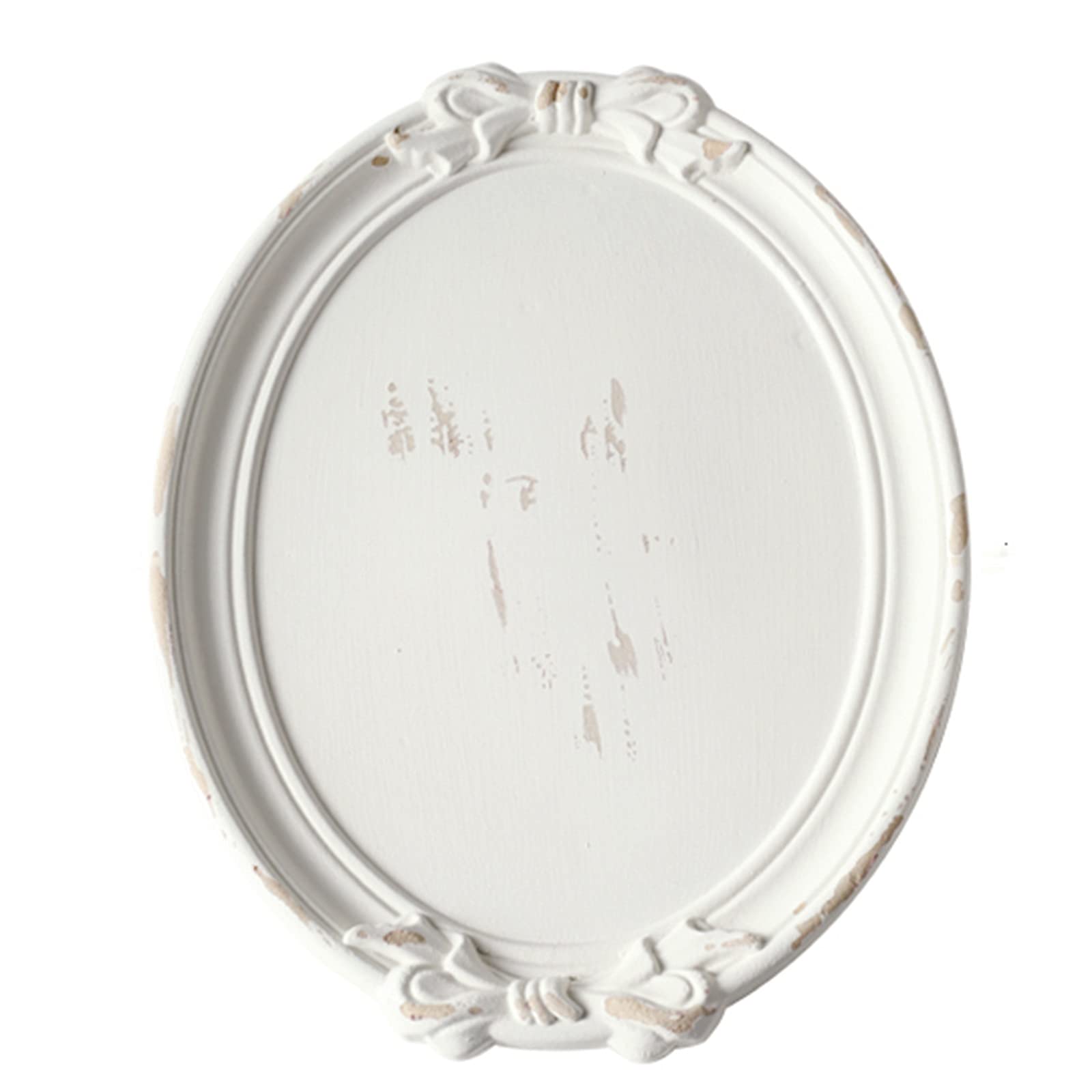 RWRAPS Bandeja de Mesa de Centro Elegante Bandeja y Plato para Servir, Bandeja Redonda para Aperitivos, Bandeja de Desayuno, Elegante decoración de Granja, Bandeja para Servir (D)