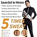 Womens Sauna Suit for Weight Loss, Women's Sweatsuits, Sauna Sweat Suit Heat Trapping Tummy Control Fitness Body Shapers,M,Blue