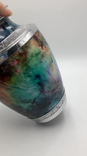 Helix Nebula Cremation Urn For Ashes - Decorative Adult Urn For Men & Women - Holds 200 Lbs With Velvet Bag