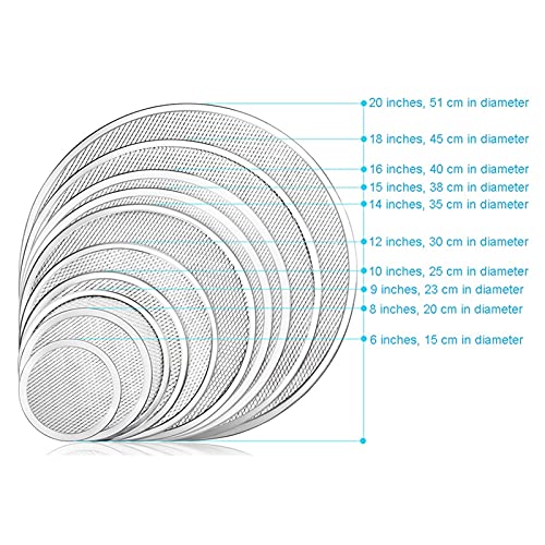 Bakeware Pizza Crisper Pan Pizza Tray Aluminum Pizza Screen Baking Tray Commercial Pizza Making Net Bakeware Pizza Tools Metal Net Bakeware Kitchen Tools Pan Round Baking Tray，Multiple Sizes, Set Of #TOP1
