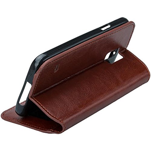 Gw Compatible Samsung Galaxy S5 Wallet Case, Flip Folio [Kickstand Feature] Pu Leather Wallet Case With Id & Credit Card Slot For S5 (Brown Leather Wallet) #TOP4