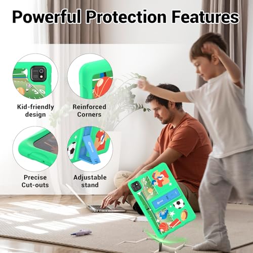 Image of Contixo 10 inch Kids Tablet - K103 Android Learning Tablet with Exclusive Games and Educational Apps, 32GB Storage, WiFi, Parental Controls & Kid-Proof Case - Green