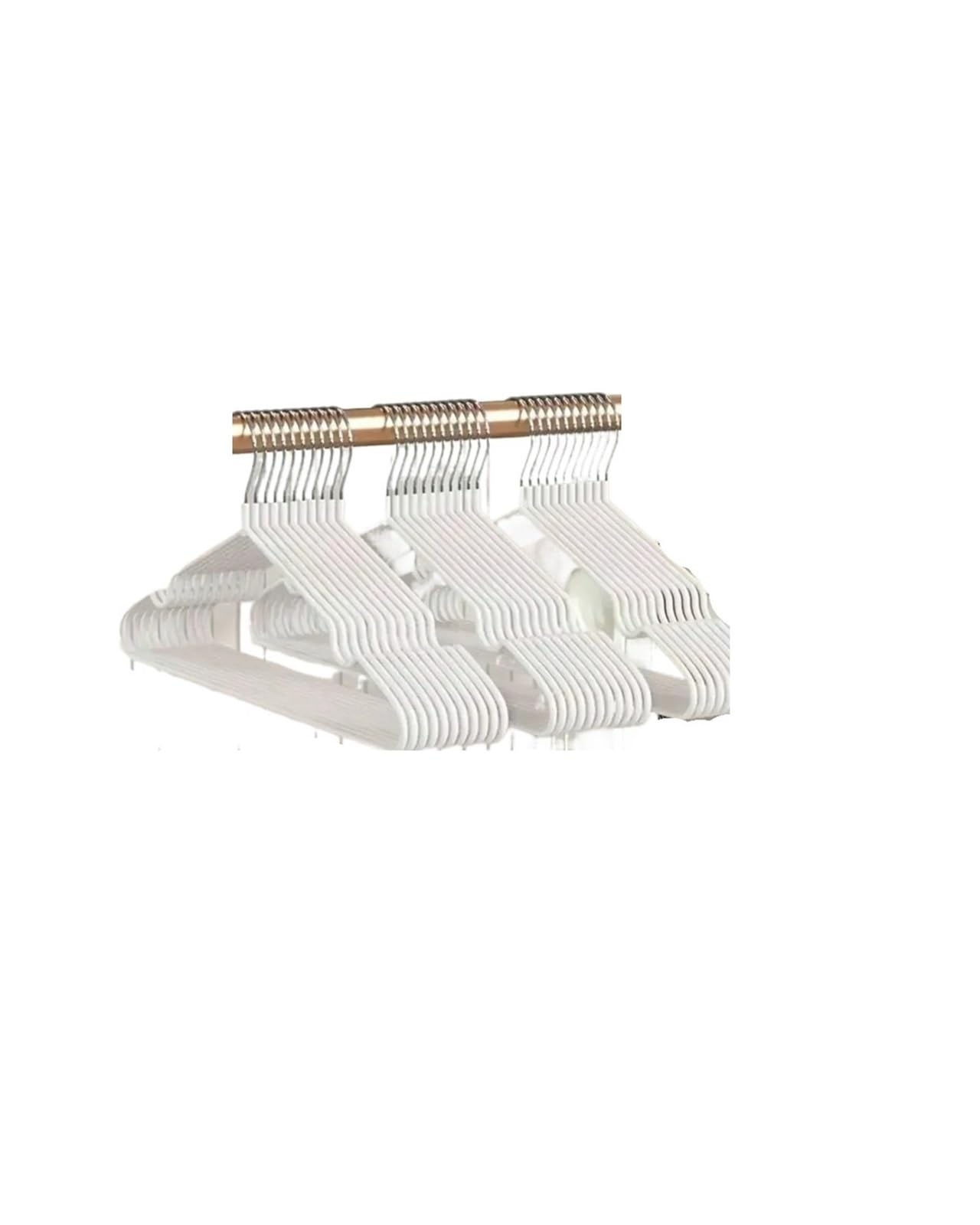 10pcs- No-slip Clothes Hangers, Racks, Household Space Saver Of Bedroom(White)