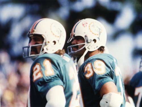 LARRY CSONKA & JIM KIICK MIAMI DOLPHINS 8X10 SPORTS ACTION PHOTO