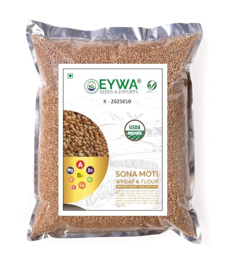 Image of Organic Sonamoti Wheat Grains Seeds (10 Kgs) | For Farming, Sowing & Agriculture Use | Produce of India | 100% Natural & Non-GMO | By Eywa