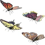 Fascinations Metal Earth Butterflies 3D Metal Model Kit - Monarch, Buckeye, Tiger Swallowtail, Mourning Cloack - Set of 4