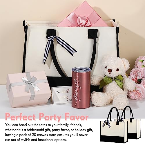Image of Sweetude Canvas Tote Bags for Women Classic Initial Beach Bags with Handles Sublimation DIY Blank Personalized Tote
