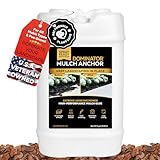 Dominator Mulch Anchor 5 Gallon - Mulch Lock and Pea Gravel Stabilizer, Ready to Use Spray, Lasts up to 2 Years, Fast-Dry, Non-Toxic, Strong Mulch Glue for Landscapes