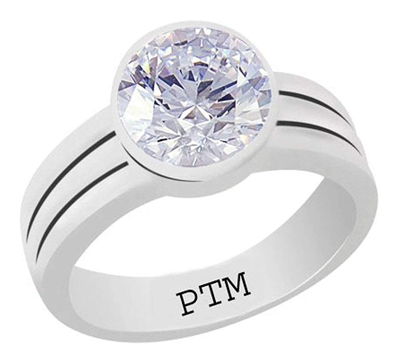 Ptm 925 Sterling Silver Zircon (American Diamond) 7.25 Ratti or 6.5 cts Astrological Gemstone Bis Hallmark Ring for Men & Women (B07Z9DBZ41) Amazon Price History, Amazon Price Tracker